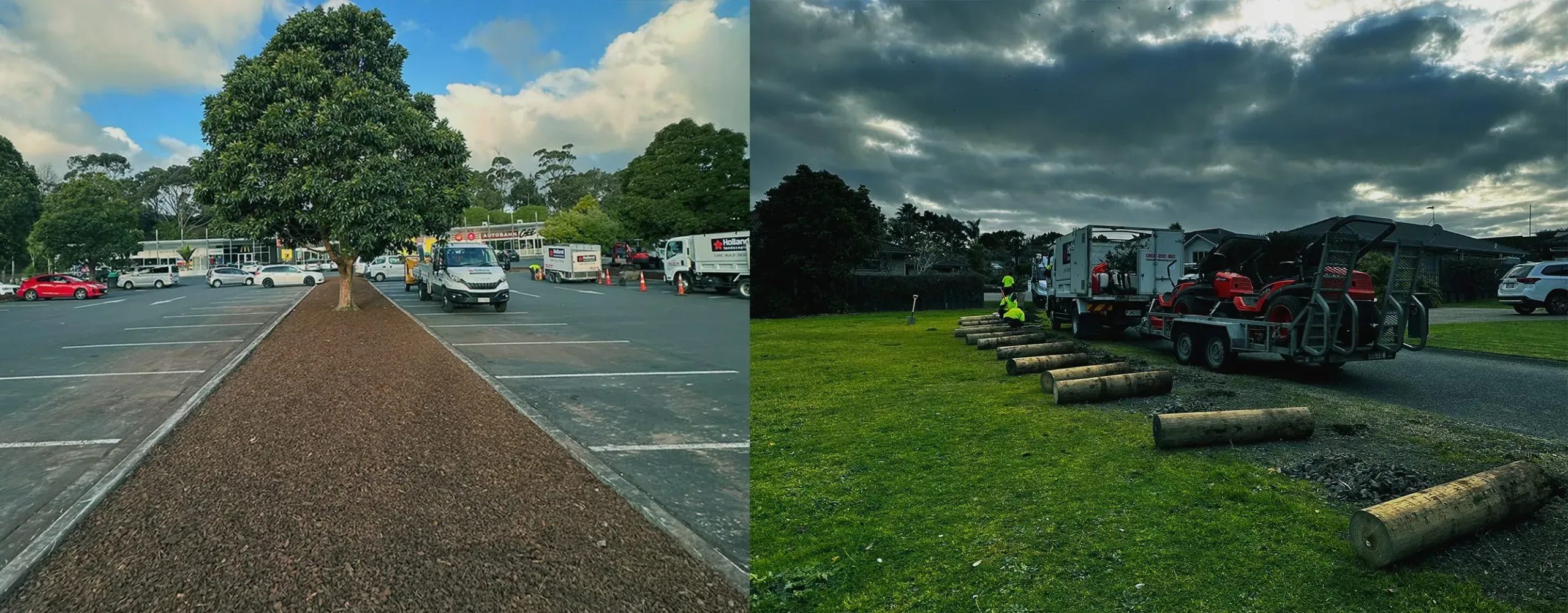 BP Connect commercial landscaping site in Auckland by Holland Landscaping
