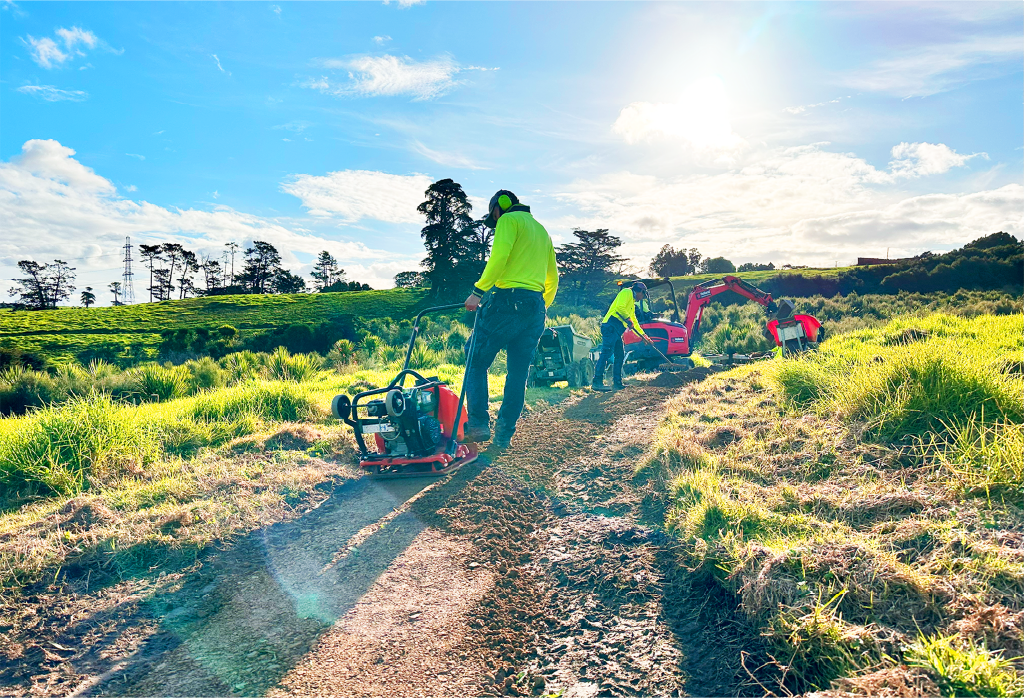 Council reserve grounds maintenance of mountain bike tracks by Holland Landscaping in Auckland