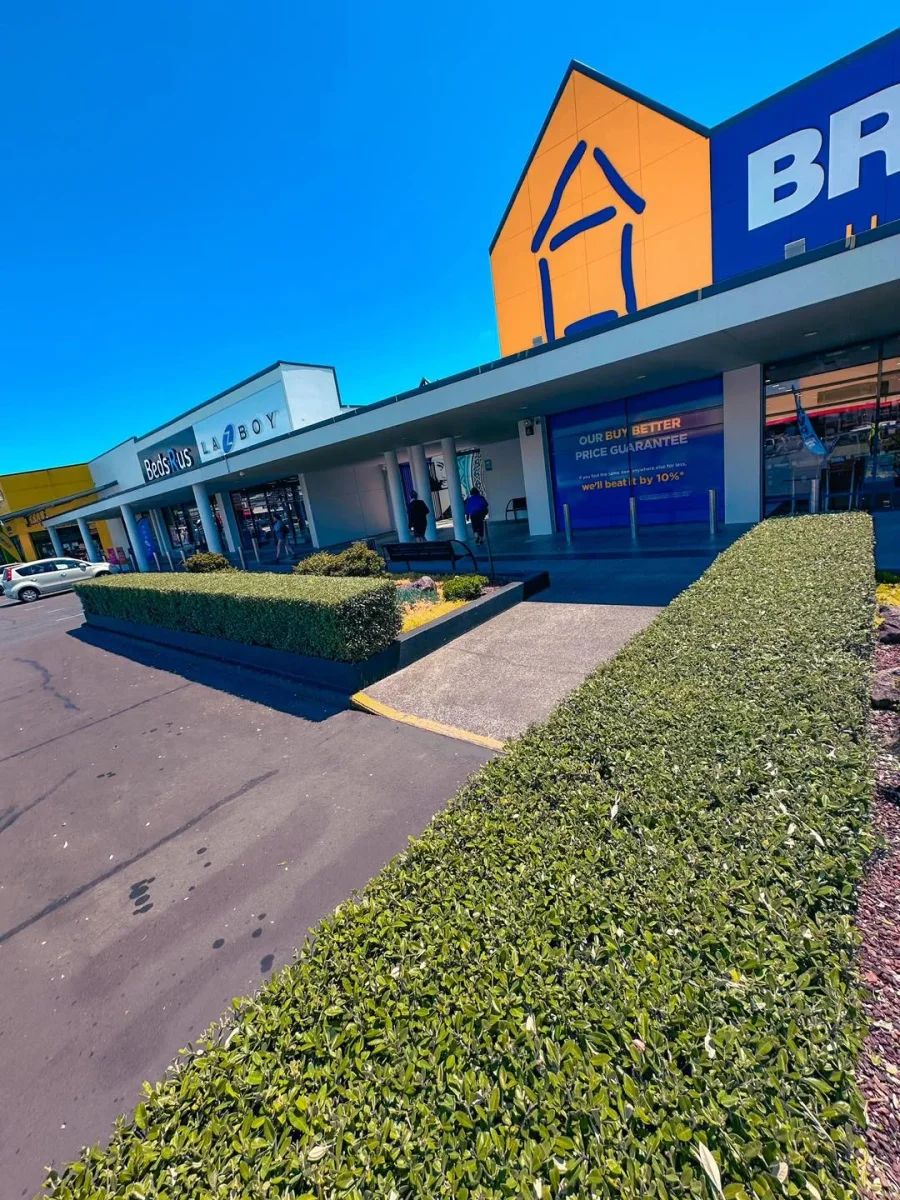 Formal clipped commercial hedges maintained by Holland Landscaping in Auckland